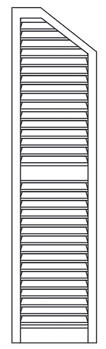 2 Equal Sections with Rake Top