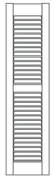 2 Equal Sections with Modified Side Stiles and Top and Bottom Rails