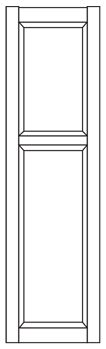 Standard Raised Panel: 2 Sections with Rail Placement