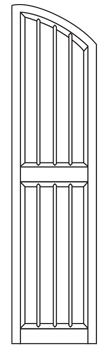 V-Groove Raised Panel: Rail Placement with 2 Equal Sections