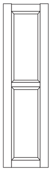Standard Raised Panel: 2 Equal Sections and Modified Wide Stiles