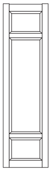 Standard Raised Panel: Rail Placement with Small Top and Bottom Sections