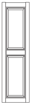 Standard Raised Panel with 2 Equal Sections and Decorative Trim