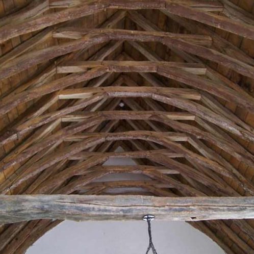 Roof Trusswork made from Reclaimed Wood Timbers